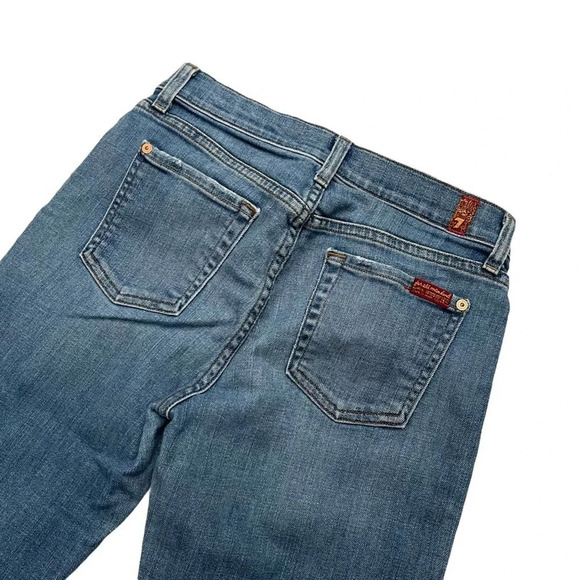 7 For All Mankind Cropped Boot Jeans y2k 90s Size 26 - Picture 6 of 8